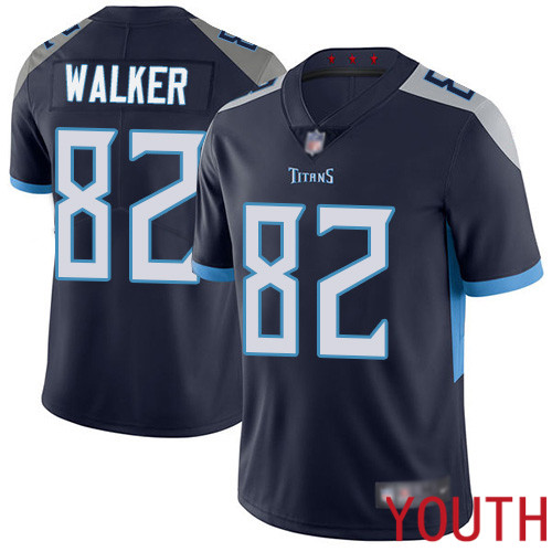 Tennessee Titans Limited Navy Blue Youth Delanie Walker Home Jersey NFL Football #82 Vapor Untouchable->youth nfl jersey->Youth Jersey